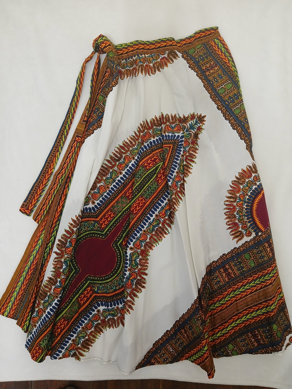 Handmade Multicolor African Print Two-Piece Maxi Skirt Set Small NEW - Picture 6 of 10